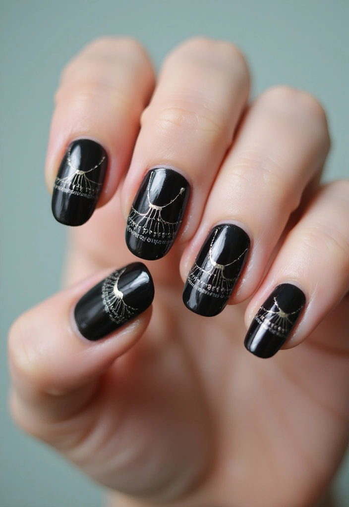 15 November Nail Designs That Will Make Every Book Lover's Heart Skip a Beat! - 5. Vintage Typewriter