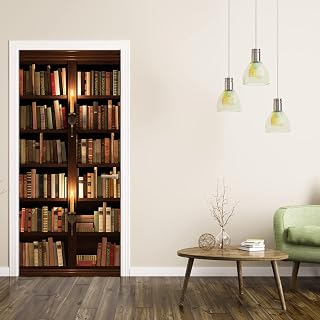 URCOLOR Door Sticker Wallpaper Murals Peel and Stick Removable Vinyl Dec...
