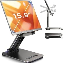 LISEN Tablet Stand for iPad Holder Desk Portable Monitor, Foldable Home ...