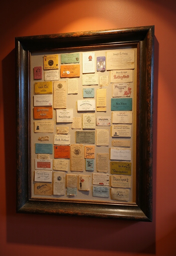 16 Retro Wall Decor Ideas for Book Lovers That Will Inspire Your Next Read! - 6. Vintage Library Cards