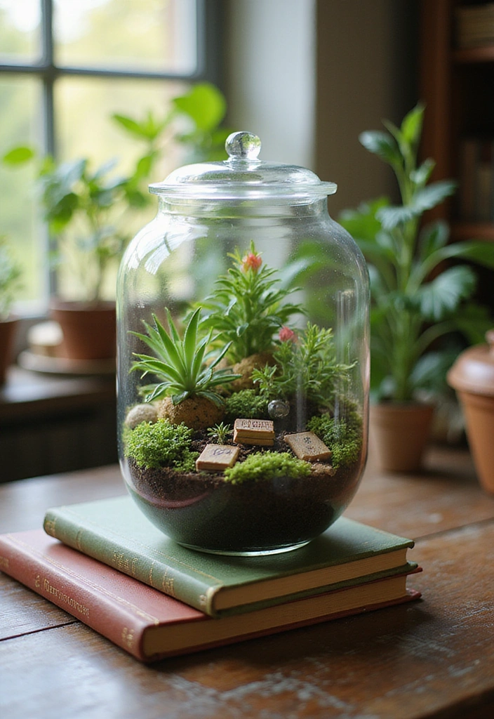 22 Easy Spring DIY Decor Projects for Book Lovers (Get Ready to Craft #18!) - 15. Bookish Terrarium