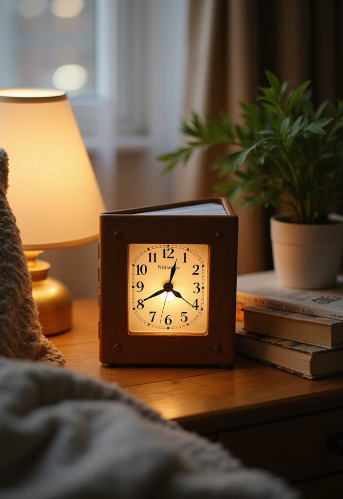 16 Must-Have Bedside Reading Accessories for Book Lovers (Your Table Will Thank You for #10!) - 7. A Bookish Clock
