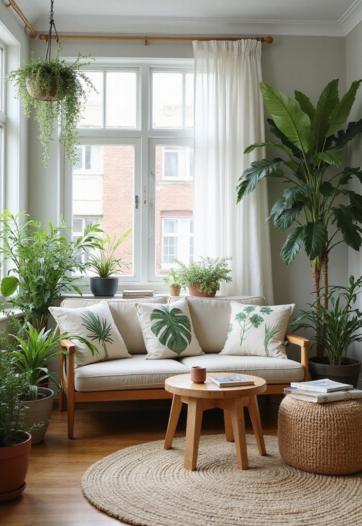 16 Book Lover's Living Room Ideas That Will Inspire Your Next Home Makeover! - 8. Nature-Inspired Elements