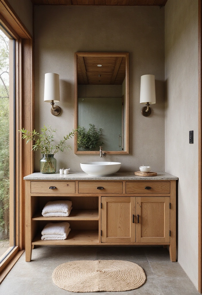 12 Japandi Bathroom Ideas That Book Lovers Can't Resist (You'll Want to Copy #5!) - 6. Sustainable Materials Everywhere