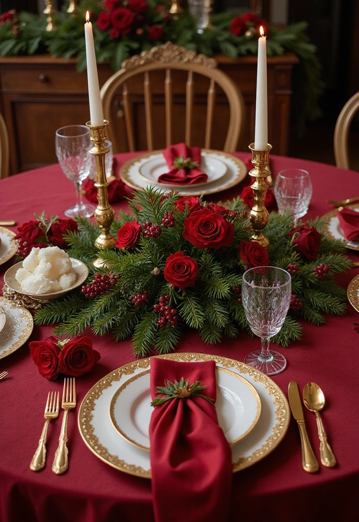 9 Stunning Christmas Tablescape Ideas for Book Lovers - 6. Classic Christmas Elegance