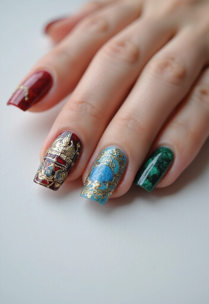21 January Nail Art Ideas for Book Lovers That Are a Must-See! - 4. Book Covers