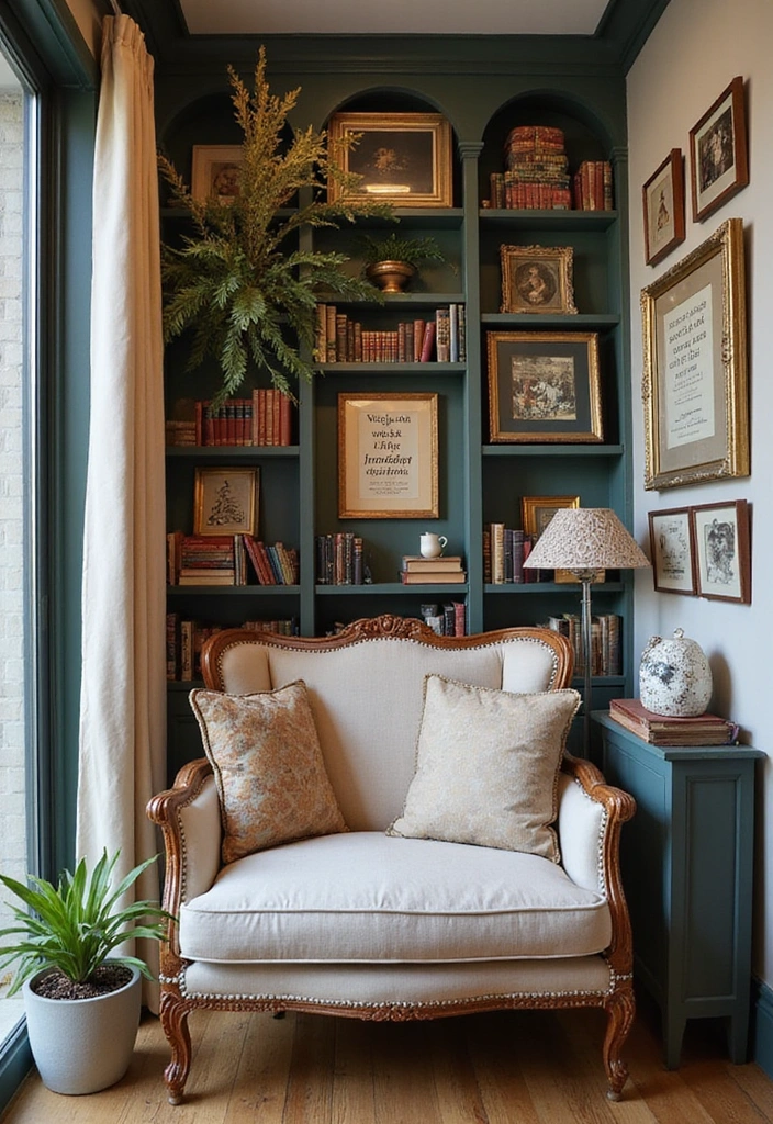 15 Maximalist Vintage Decor Ideas Every Book Lover Needs to Try! - 14. Curated Literary Corner