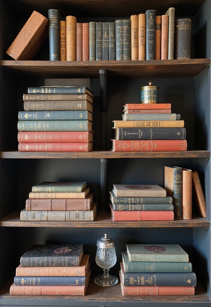 13 Genius Bookshelf Styling Tips That Will Transform Your Space into a Bookworm's Paradise! - 6. Arrange Books Horizontally and Vertically