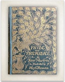 Pride And Prejudice Book Cover Art – Jane Austen Vintage Book Cover Repr...