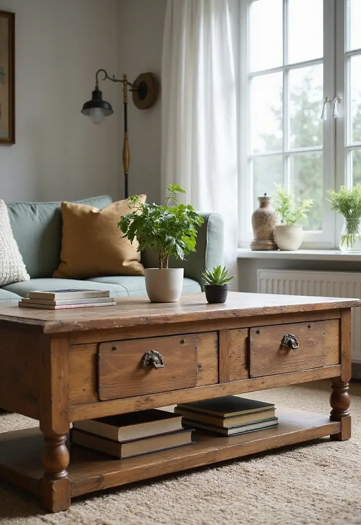 21 Aesthetic Cottagecore Home Decor Ideas That Book Lovers Will Adore! - 15. Rustic Furniture