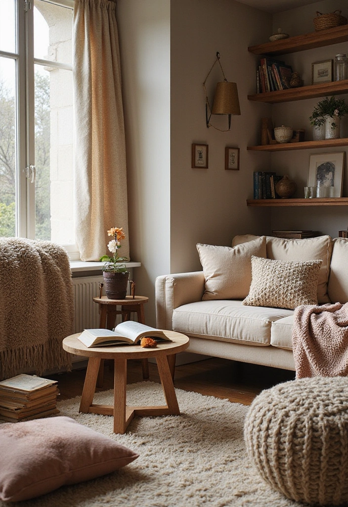 16 Book Lover's Living Room Ideas That Will Inspire Your Next Home Makeover! - 11. Cozy Textures