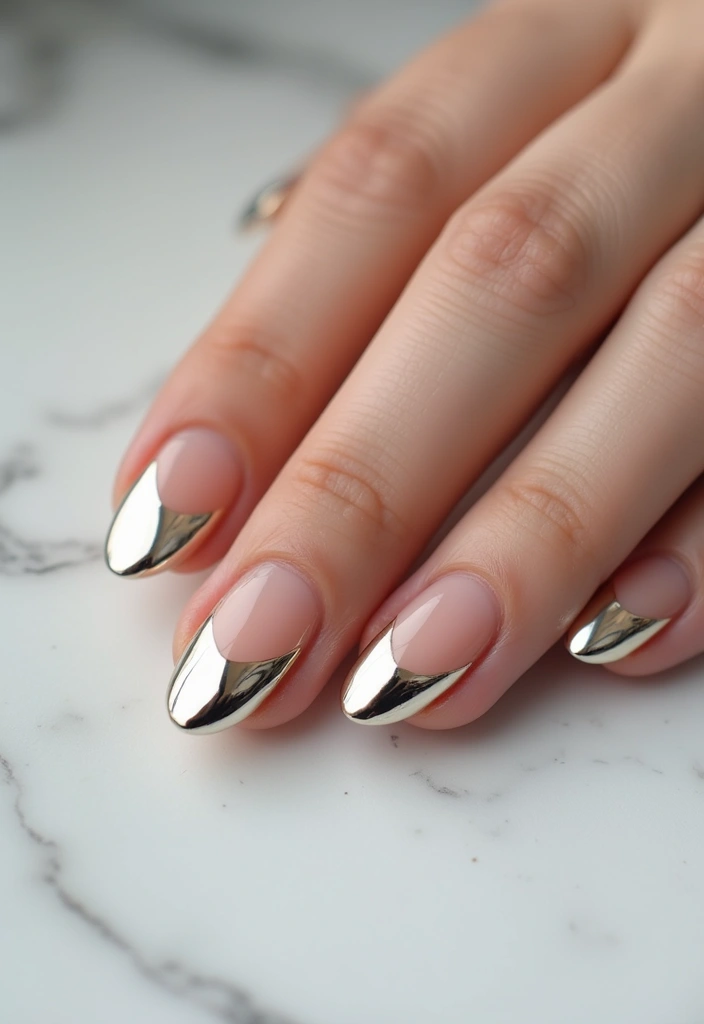 16 Chic Chrome Nail Art Ideas for the Stylish Bookworm (Don't Miss #3!) - 6. Mixed Metals for the Modern Minimalist