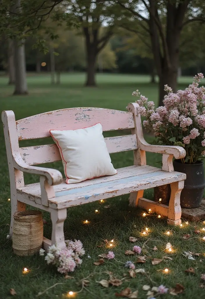 19 DIY Cottagecore Garden Decor Ideas for Book Lovers - 1. Book Nook Bench