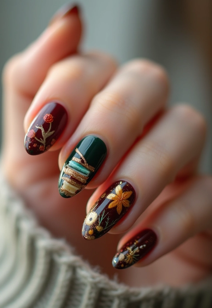 21 January Nail Art Ideas for Book Lovers That Are a Must-See! - 21. Bookish Seasonal Themes