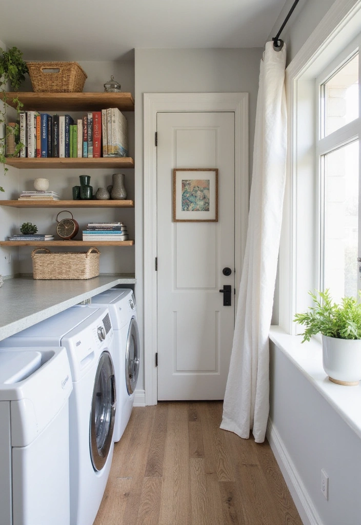 13 Small Laundry Room Ideas for Book Lovers to Save Space and Add Style - 9. Over-the-Door Bookshelves