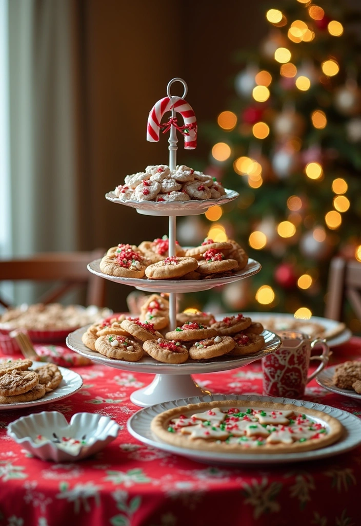 9 Stunning Christmas Tablescape Ideas for Book Lovers - 9. Sweet Treats Centerpiece