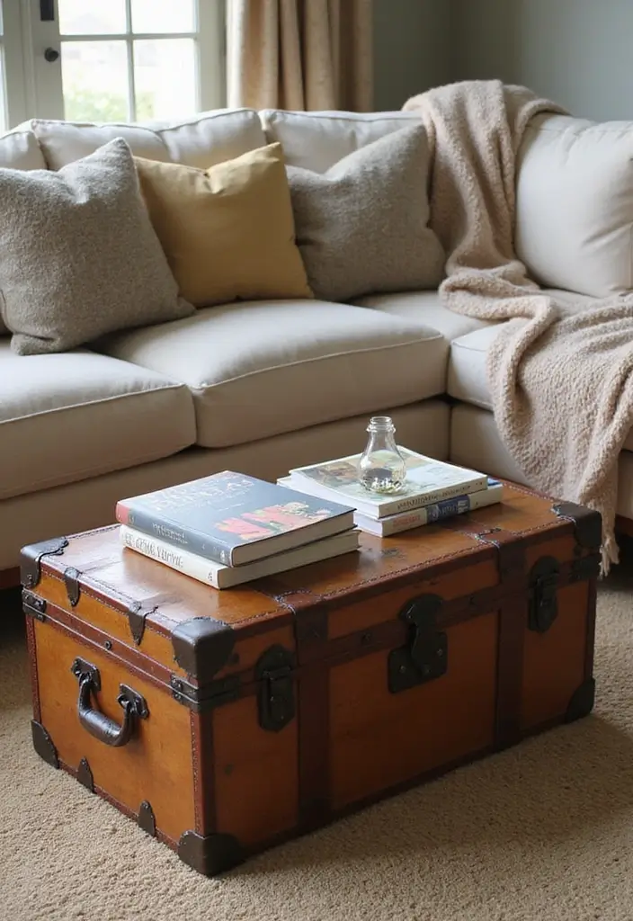 23 Aesthetic Grandmacore Home Decor Ideas for Book Lovers - 9. Vintage Trunks