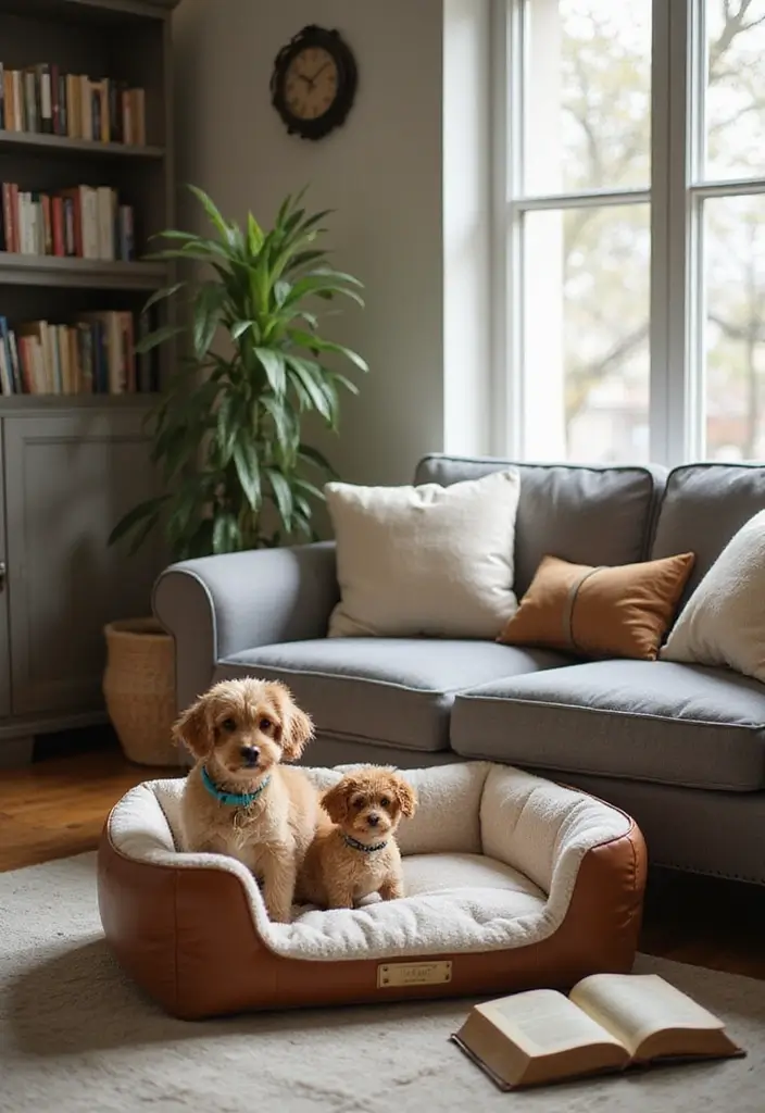 15 Boho Living Room Decor Ideas Every Book Lover Needs to Try - 15. Cozy Up with a Pet-Friendly Space
