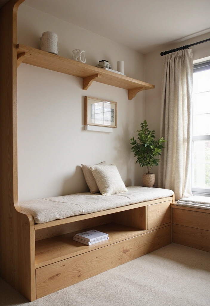 15 Cozy Japandi Bedroom Decor Ideas That Will Inspire Every Book Lover! - 6. Functional Furniture