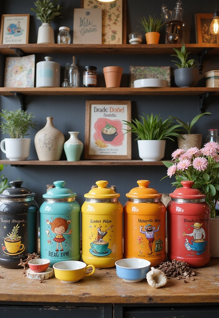 12 Coffee Bar Ideas for Book Lovers (Stylish Home Inspiration) - 10. Artistic Coffee Bar