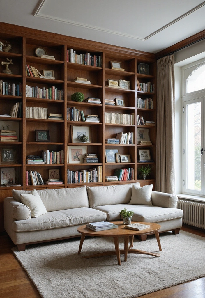 16 Book Lover's Living Room Ideas That Will Inspire Your Next Home Makeover! - 10. Built-in Bookshelves