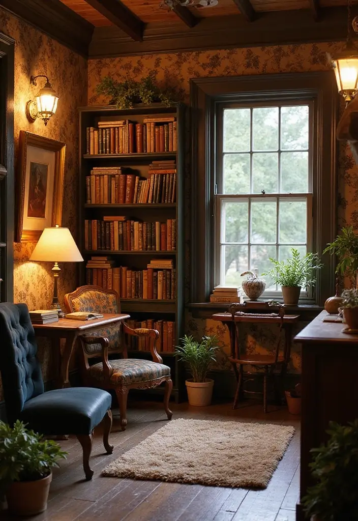 15 Maximalist Vintage Decor Ideas Every Book Lover Needs to Try! - 8. Reading Nooks with Vintage Charm