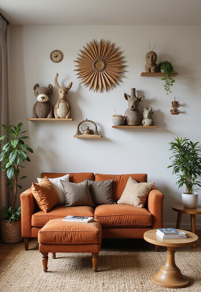 15 Maximalist Living Room Ideas That Every Book Lover Will Adore (You Won't Believe #7!) - 12. Quirky Decorative Accents
