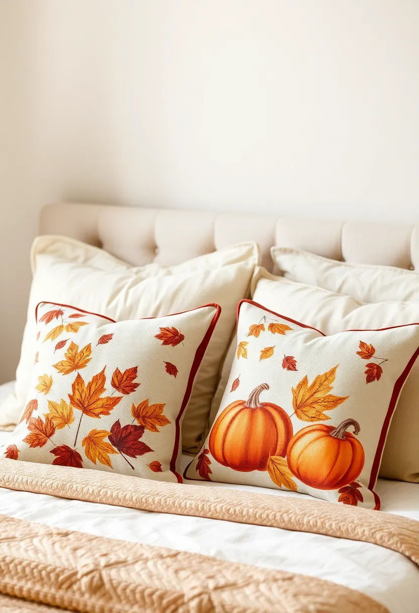 18 Must-Try Fall Bedroom Decor Ideas for Book Lovers (Don't Miss #15!) - 11. Comforting Fall Pillow Covers