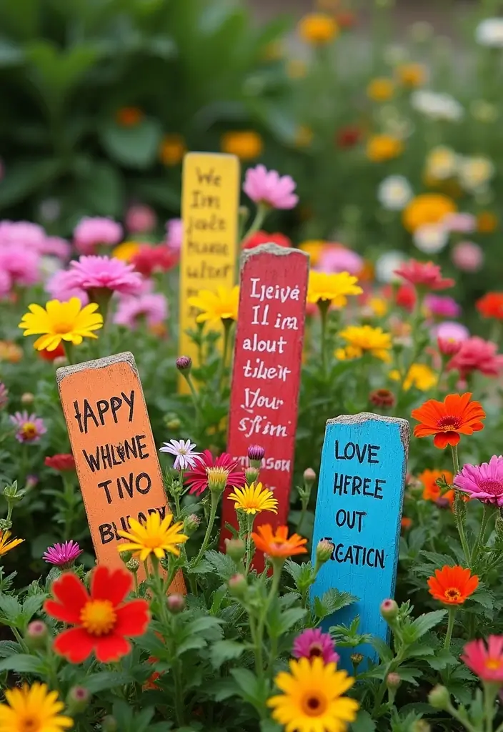 10 DIY Backyard Garden Projects Every Book Lover Will Enjoy - 1. Literary Quote Garden Stakes