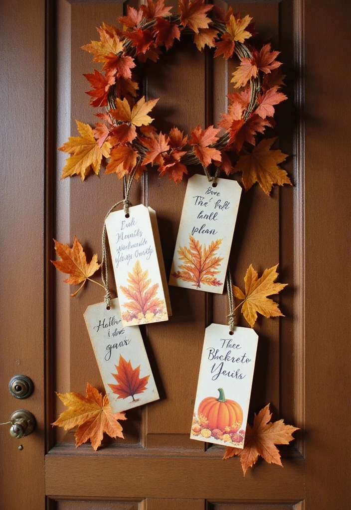 17 Enchanting Fall Door Decor Ideas for Book Lovers That Will Make Your Neighbors Jealous! - 12. Fall-themed Bookmarks as Decor