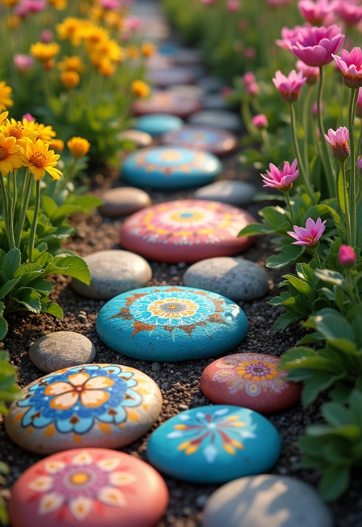 19 DIY Cottagecore Garden Decor Ideas for Book Lovers - 9. Painted Stone