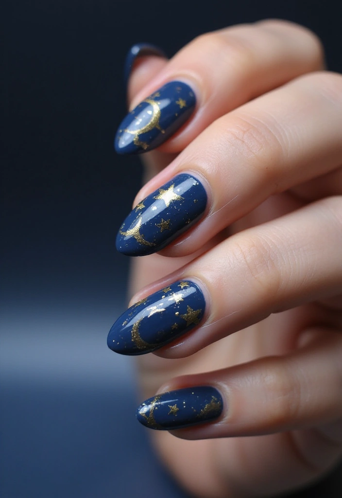 21 January Nail Art Ideas for Book Lovers That Are a Must-See! - 12. Celestial Book Themes