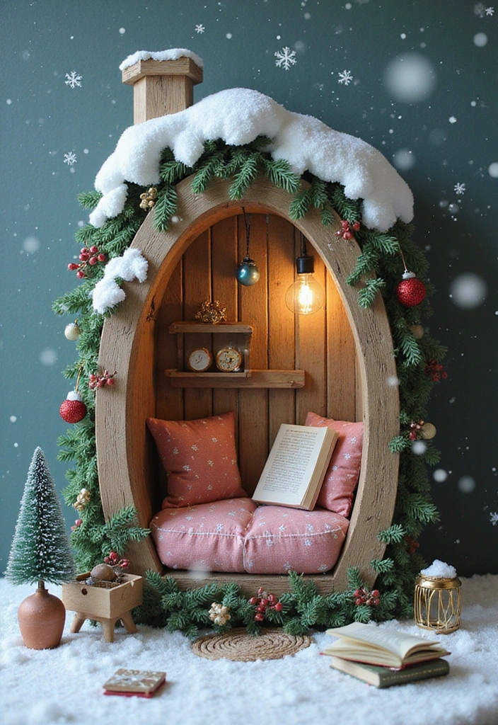 17 Mind-Blowing 3D Book Nook Ideas Every Bookworm Needs to Try Right Now! - 11. Magical Winter Wonderland