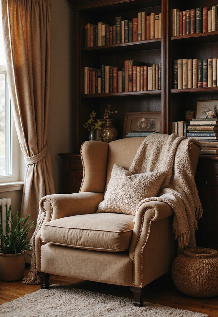 18 Must-Try Fall Bedroom Decor Ideas for Book Lovers (Don't Miss #15!) - 6. Cozy Reading Nook