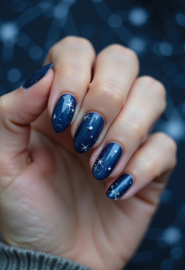 14 Gothic Nail Ideas That Will Make Every Book Lover's Heart Skip a Beat - 9. Celestial Dreams