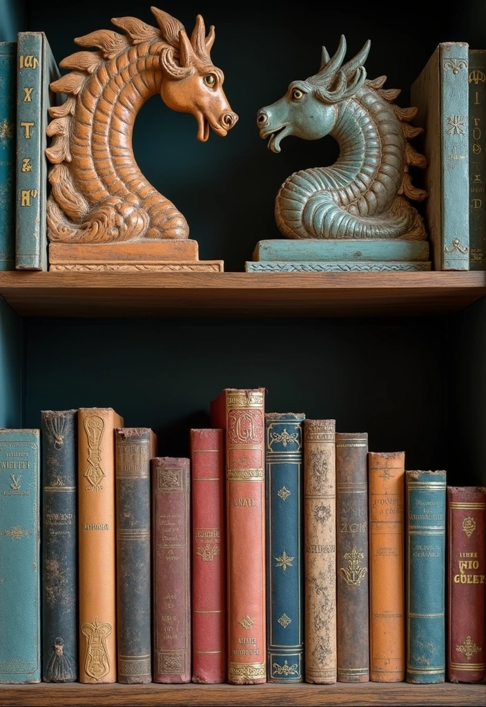 19 Stockholm Room Aesthetic Decor Ideas Every Book Lover Will Love - 3. Vintage Bookends