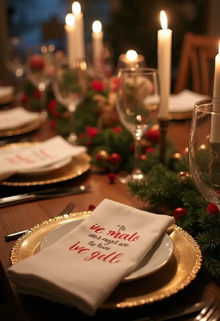 9 Stunning Christmas Tablescape Ideas for Book Lovers - 3. Literary Quote Inspiration