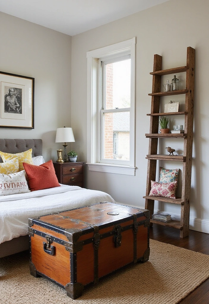 15 Ingenious Small Bedroom Decor Ideas for Bookworms (Say Goodbye to Clutter!) - 6. Repurposed Furniture