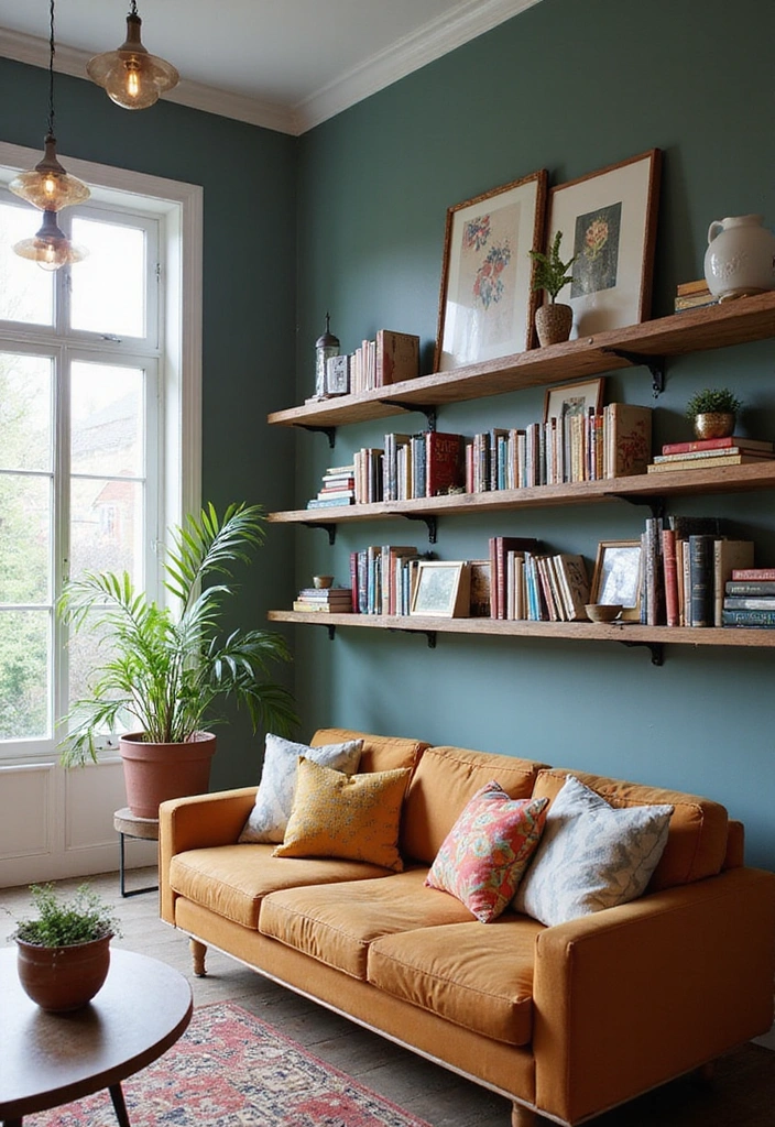 16 Retro Wall Decor Ideas for Book Lovers That Will Inspire Your Next Read! - 16. Floating Bookshelves