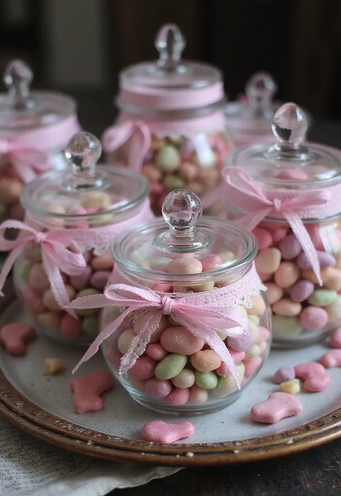 13 Adorable Pink Halloween Decor Ideas Every Book Lover Will Love - 4. Spooky Sweet Treat Jars