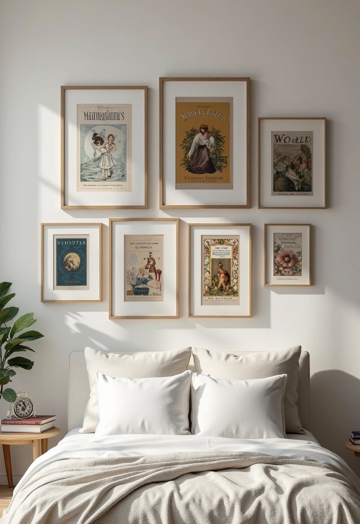 22 Modern Bedroom Decor Ideas for Book Lovers  - 3. Literary Wall Art