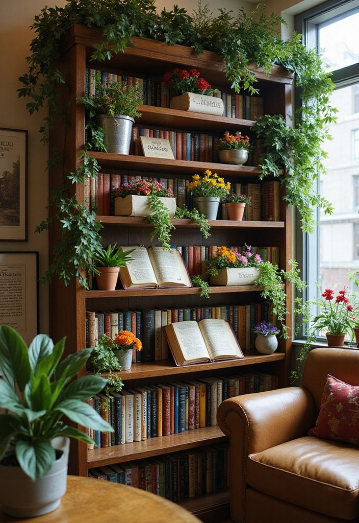 20 Modern Surreal Home Decor Ideas for Book Lovers That'll Leave You Speechless! - 18. Bookish Planters