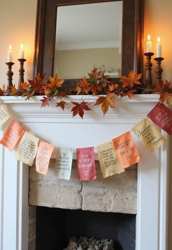 11 Thanksgiving Decor Ideas for Book Lovers That Will Make Your Home a Cozy Retreat! - 5. Thanksgiving Quote Garland
