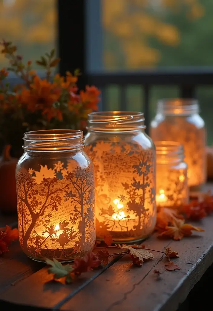 15 DIY Fall Front Porch Decor Ideas for Book Lovers - 15. Storybook Lanterns