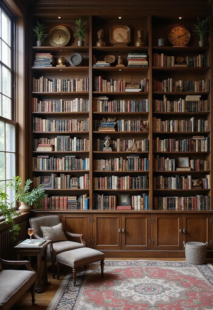 19 Stockholm Room Aesthetic Decor Ideas Every Book Lover Will Love - 17. Ceiling to Floor Bookshelves