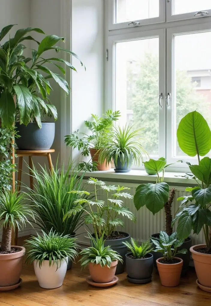 15 Maximalist Living Room Ideas That Every Book Lover Will Adore (You Won't Believe #7!) - 10. Plants for a Lively Touch