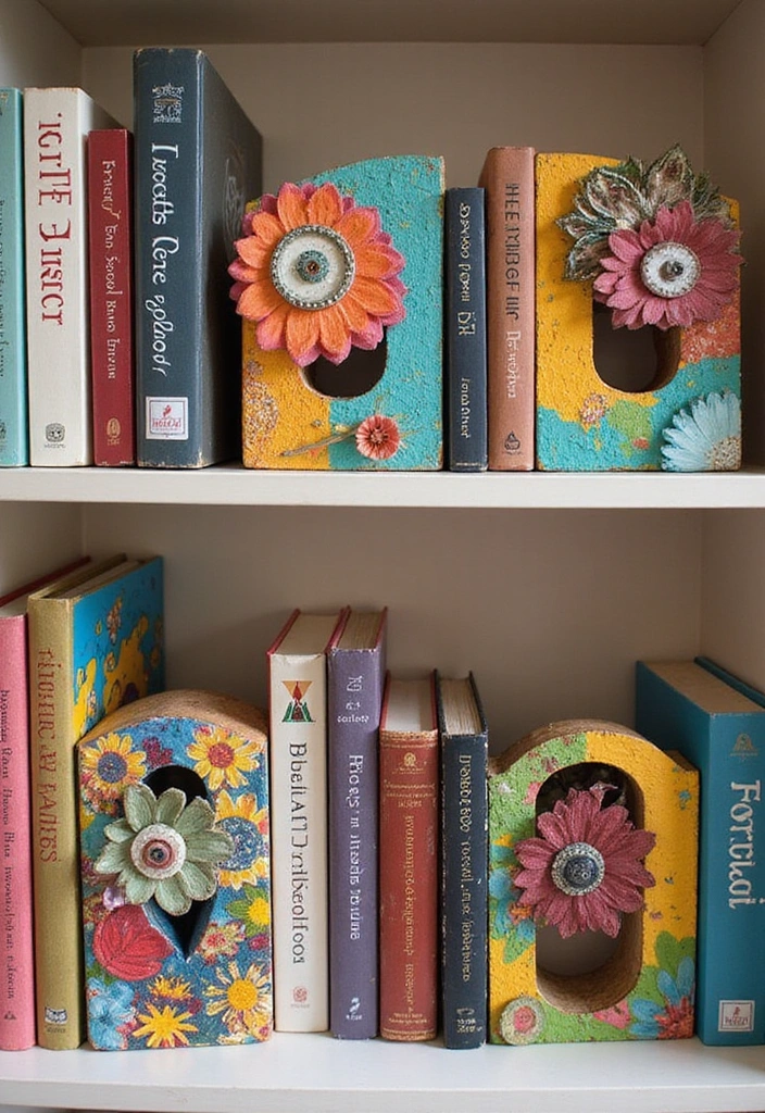 20 DIY Home Library Ideas Every Book Lover Needs to Try (Get Ready for #13!) - 3. DIY Bookends
