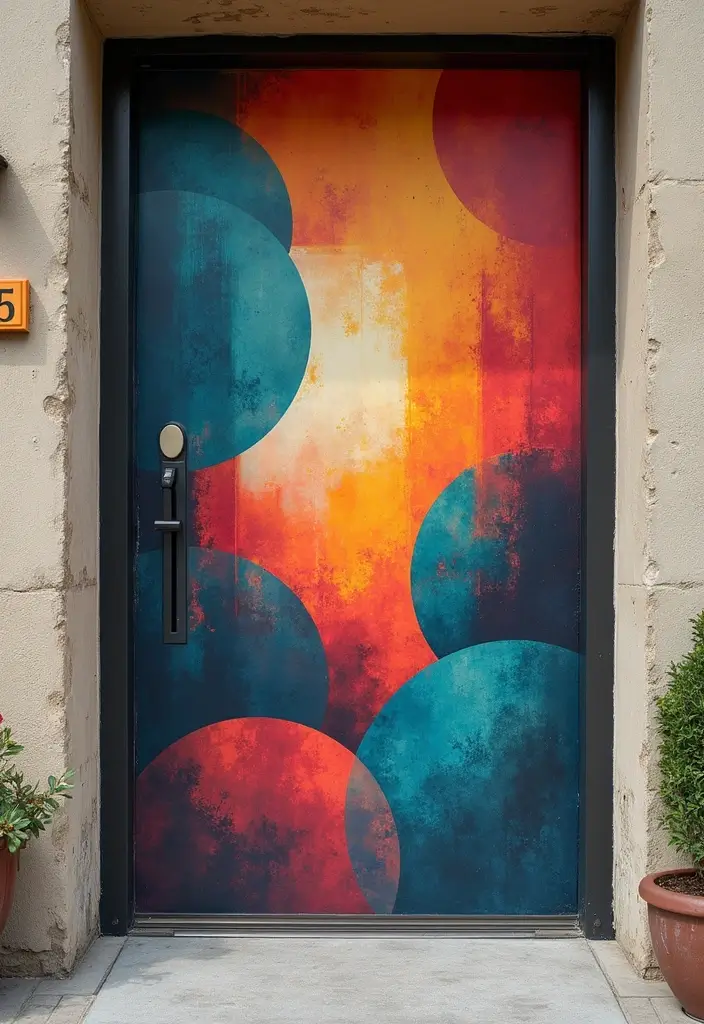 10 Door Mural Ideas for Book Lovers That Will Transform Your Home Into a Literary Wonderland! - 9. Modern Artistic Interpretations