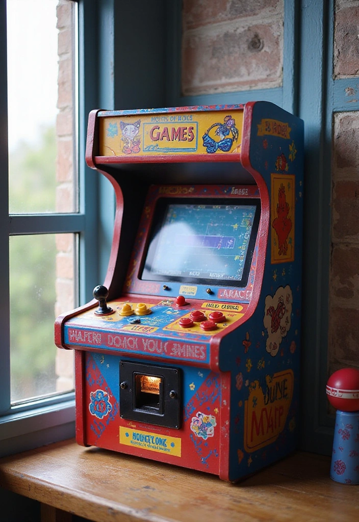 17 Mind-Blowing 3D Book Nook Ideas Every Bookworm Needs to Try Right Now! - 15. Classic Arcade
