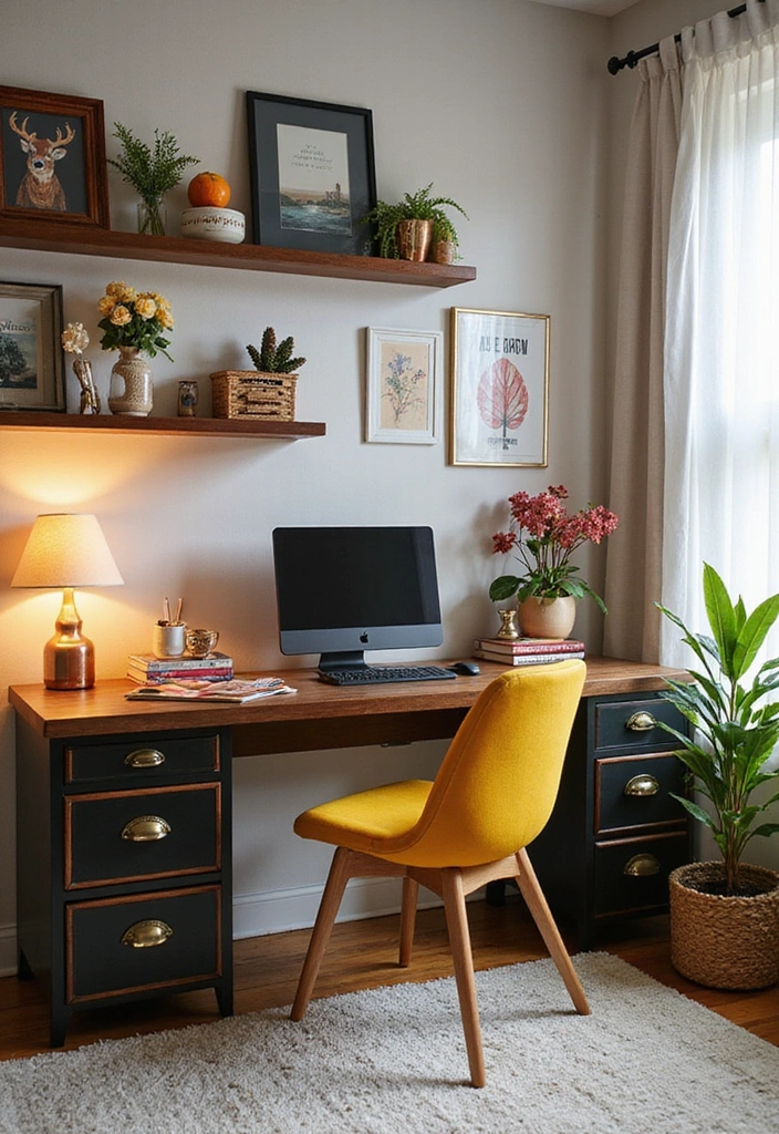 15 Maximalist Home Office Ideas for Book Lovers That'll Inspire Your Next Reading Nook! - 14. Personalized Workstation